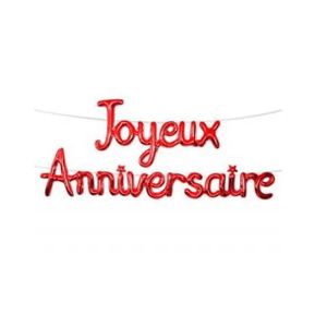 Ballon Rouge Anniversaire Cdiscount