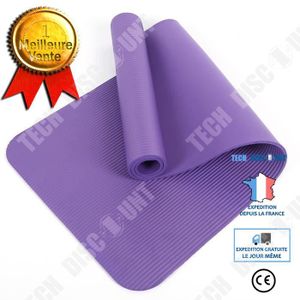 Tapis De Sport - Sol Violet 180 X 60. Yoga, Pilates, Body Balance,  Stretching, Abdominaux - Le Poisson Qui Jardine