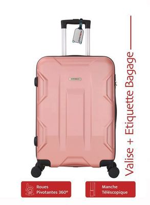 Étiquette Bagage Voyage Crayola – Crayon De Couleur Rose, Original, Neuve
