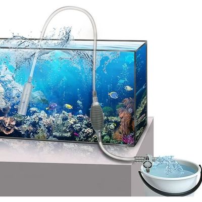 Aspirateur d'aquarium - Kit de pompe pour le nettoyage d'aquarium - Siphon  puissant pour un drainage complet - Accessoires d'aquarium - Pompe à siphon  d'eau avec tombe