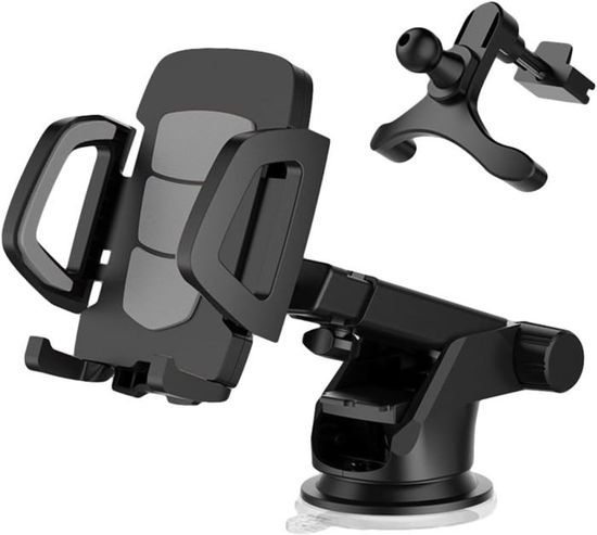 Support Téléphone Voiture Xibao – Rotation 1400°, Fixation Ventouse Solide – Compatible Smartphones 3 à 7 Pouces, La Plupart Des Voitures - 4