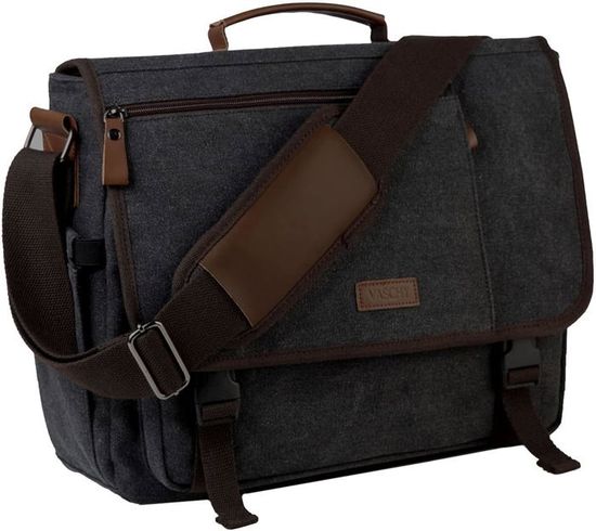 Sac Professionnel Résistant Eau Sacoche Ordinateur RAVUO 17 Pouces - Résistant à L'eau - Bandoulière Homme - Gris Carte Google Play