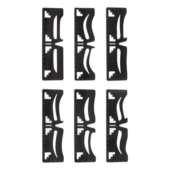 Lot De 3 Pochoirs à Sourcils Réutilisables - Gabarits Maquillage Styles Différents
