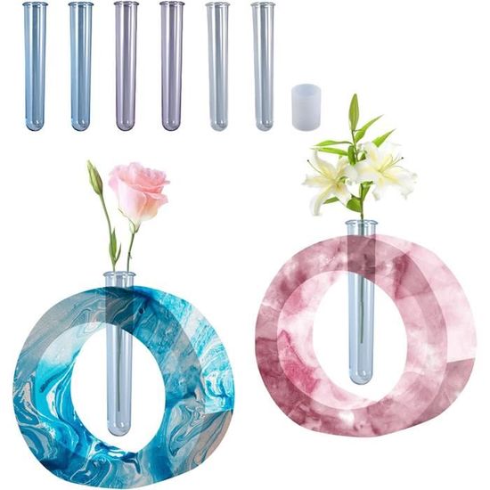 Lot De 6 Tubes à Essai Vase Hydroponique Transparent - Vases Propagation Plantes Créatifs 12cm
