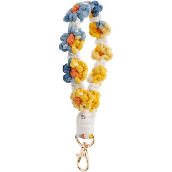 Porte-clés Macramé 2 Pièces - Lanière Courte En Coton, Style Bohème, Pour Femme - 10