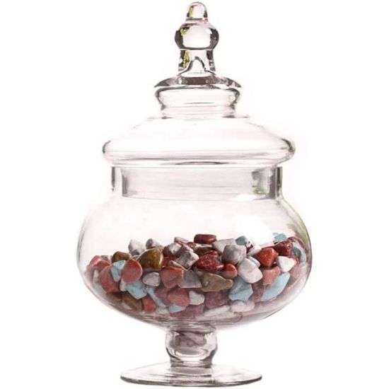 2 Bonbonnières Vintage Verre - Bocaux Conservation Bonbons, Chocolats | Déco Table Cristal