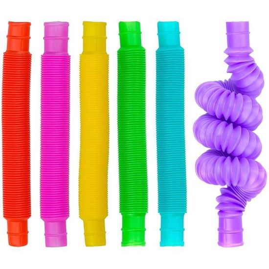 Newpop 24 Pièces Pop Tube, Jouet sensoriel, Multicolore Pop Tubes, Fidget Toys, Tuyau Extensible pour Enfants, Adultes | Pop Tubes, Pop Tube, Jouet sensoriel pour enfants et adultes