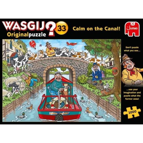 Puzzle - JUMBO - Wasgij Original 33 Calm On The Canal! - 1000 pièces - Paysage et nature - Pour adultes