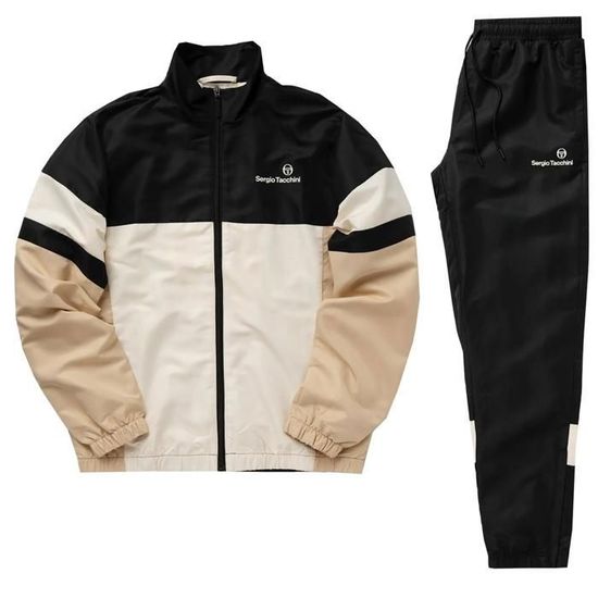 Pantalon Jogging Sergio Tacchini Homme Noir - Taille S (fits M) - Coupe Décontractée - Parfait état