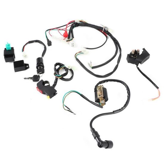 Kit D'allumage CDI Pour Quad 50cc à 125cc – Comprend Faisceau Câbles, Stator, Interrupteur, Clés – 12V, Démarreur électrique