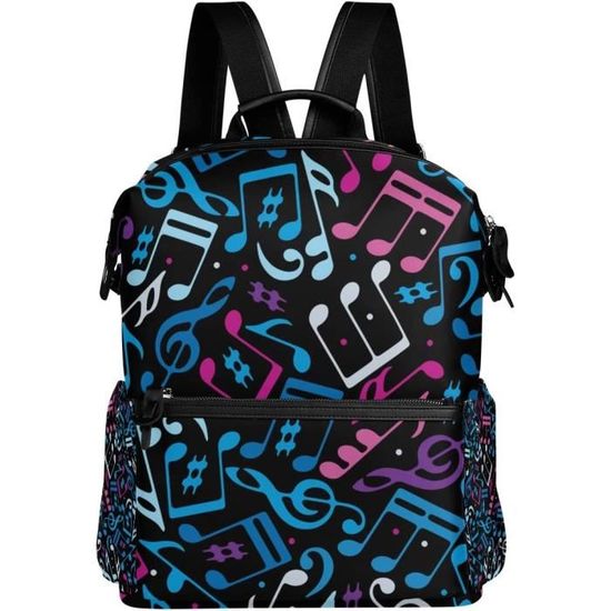 Sac à Dos Karoukee Femme En Cuir Véritable - Design Patchwork Coloré, Anti-vol - 29x17x32cm