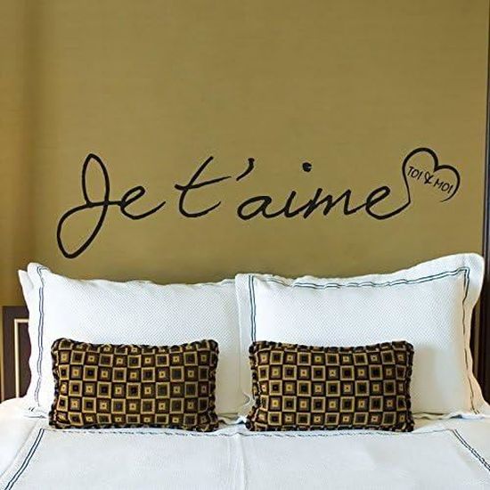 Ambiance-Live Wall Sticker Je T 'Aime 15 X 55 Cm Red