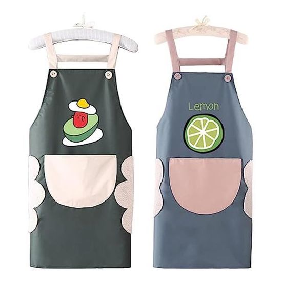 Jubatus – Lot De 2 Tabliers De Cuisine Avec 2 Poches Pour Hoe Et Fee, Noir : Aazon.ca