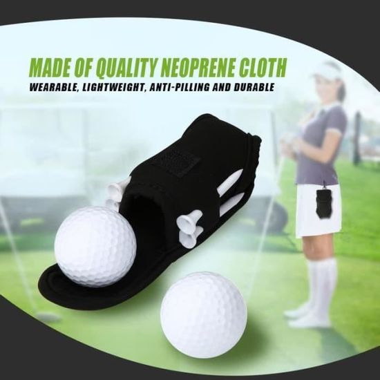 Ccdes 2 couleurs support de sac de balle de golf clip utilitaire pochette  accessoires de golf de sport avec tés, sac d'accessoires de té, pochette de  balle de golf 