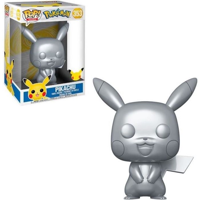 Figurine Funko Pop! Jumbo : Pokemon - Pikachu 10 (25 cm) - Cdiscount Jeux  - Jouets