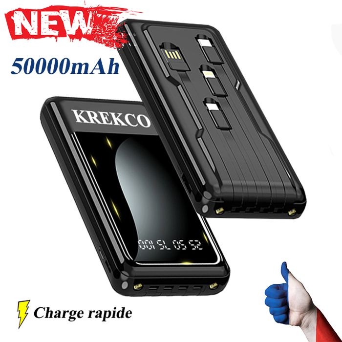 KIVTEET®18000mAh Super Mini alimentation externe portable 2USB alimentation mobile pour Andriod, iPhone et tous les autres téléphone