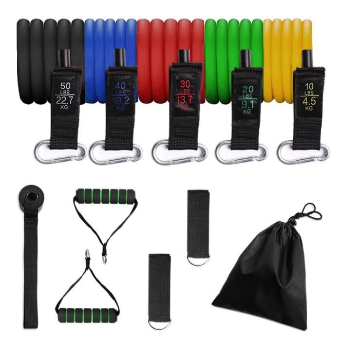 Bandes de Résistance Set Bands de Fitness Elastique Musculation en Latex Professionnels Entraînement Homme Femmes Gym,Perdre du Poid