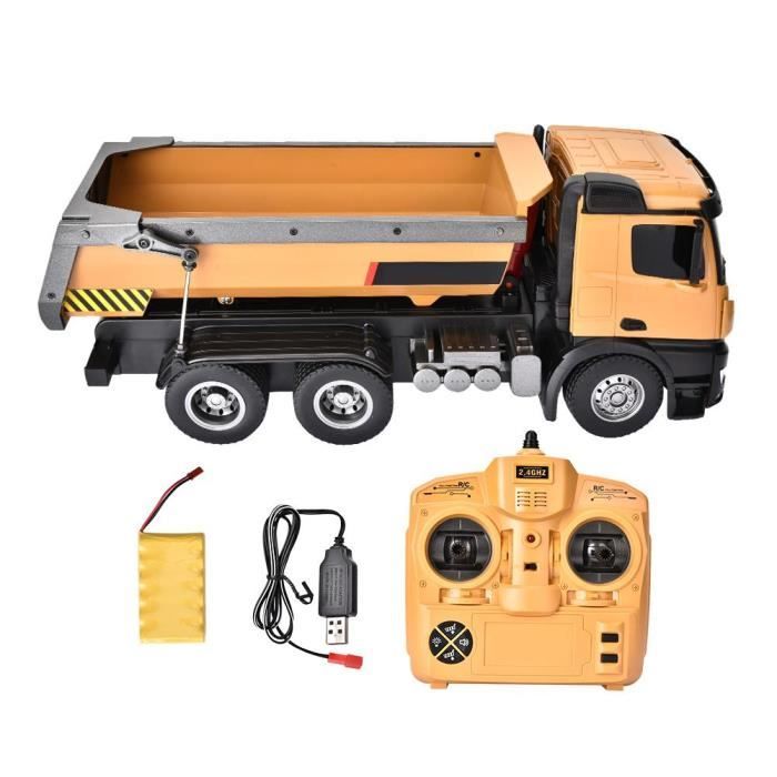 HUINA 1573 1:14 RC Truck 10-CH Télécommande Dump Truck Engineering Car Model T