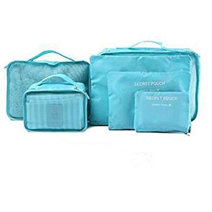 Bracelet De Montre Vendu Seul Q5YZ7 6pcs Organisateur Voyage Sac Vêtements Pochettes Bagages imperméable de finition (