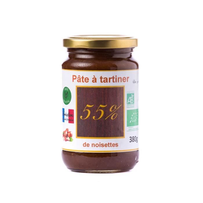 Pâte à tartiner bio 55% de noisettes - 380g