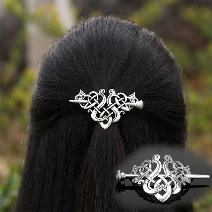 Serre tete_Couvre-chef headband femme À Cheveux Côté Antique Pince À Cheveux Clip Celtics Noeuds À Cheveux Rétro Bijoux Bijoux