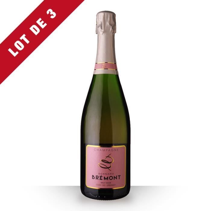 3X Bernard Bremont Brut Rosé 75cl Grand Cru - Champagne