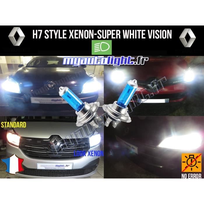 Ampoules H7 Blanc Look Xénon - Renault Grand Scénic II