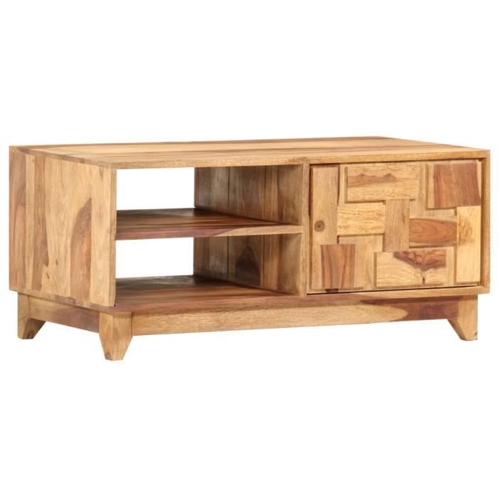 Unique Meuble TV rustique Meuble HiFi Meuble de télévision 90 x 45 x 40 cm Bois massif 8264