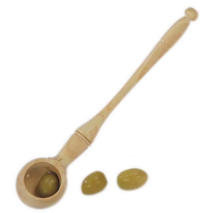 CUILLERE A OLIVE BUIS 20 CM USTENSILE DE CUISINE