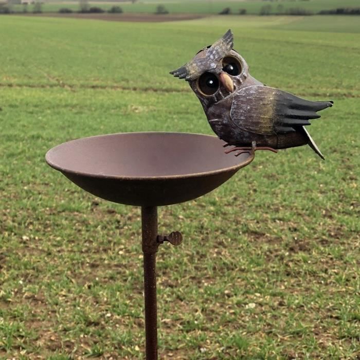 Bain à Oiseaux Tuteur Abreuvoir Mangeoire à Oiseaux 125 cm x 17 cm x 24 cm - YAA-260-BIS