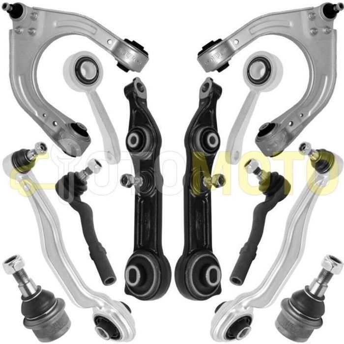 Kit bras de suspension avant compatible MERCEDES E W211 S211 CLS C219 composé de 12 pièces