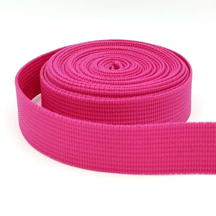 Sangle Polypropylène 25mm fuchsia pour Sacs à Dos Main Couture Anse Accessoires Lunch Bag rouleau de 10 mètres