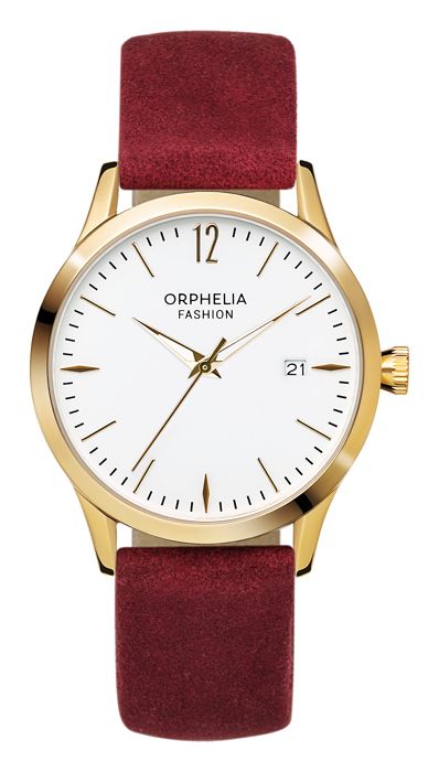 Orphelia Fashion - Montre Femmes - Quartz - Analogique - Bracelet en Cuir - Rouge - OF711701