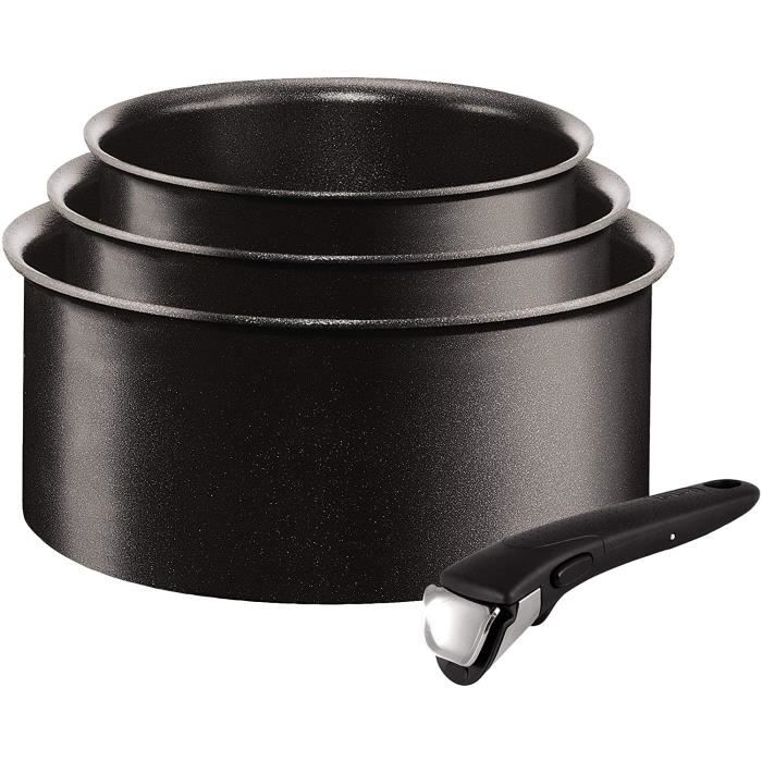 Casserole Tefal Ingenio Expertise Set 3 casseroles 16-18-20 cm (1,5-2,1-3 L) + 1 Poignée Amovible, Induction, Antiadh&eac274