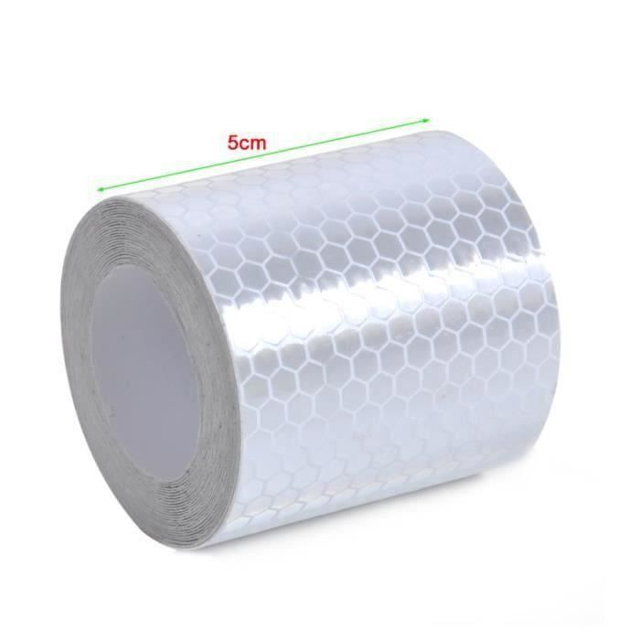 3M Sécurité Ruban adhésif réfléchissant Adhésif autocollant Voiture autocollante Roll Film (couleur: Blanc) A58899