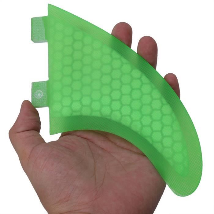 Garosa propulseur de surf Green FCS Surfboard Fin Thruster Fins Future Surfing (G7)