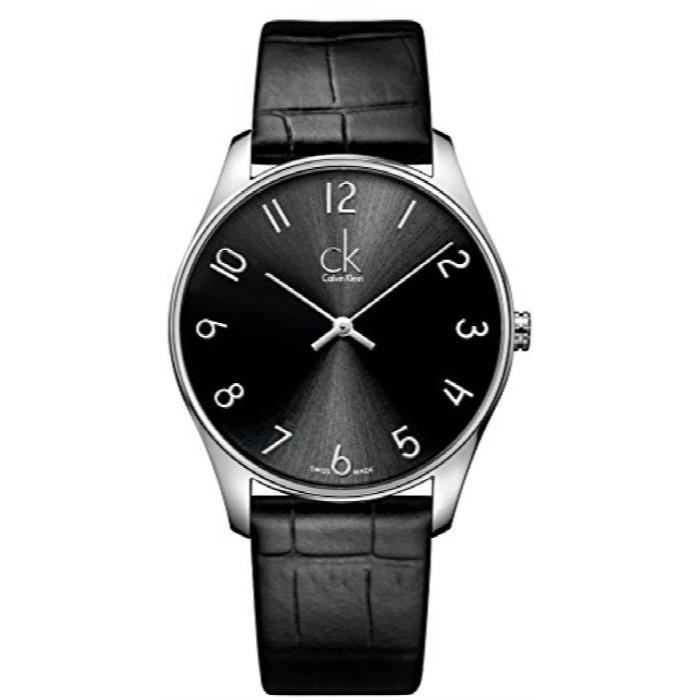 Calvin Klein Montre analogique Xl Affichage de K4d211cx classique en cuir 3WGUVC