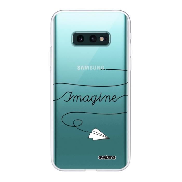 Coque Samsung Galaxy S10e 360 intégrale transparente Imagine Ecriture Tendance Design Evetane