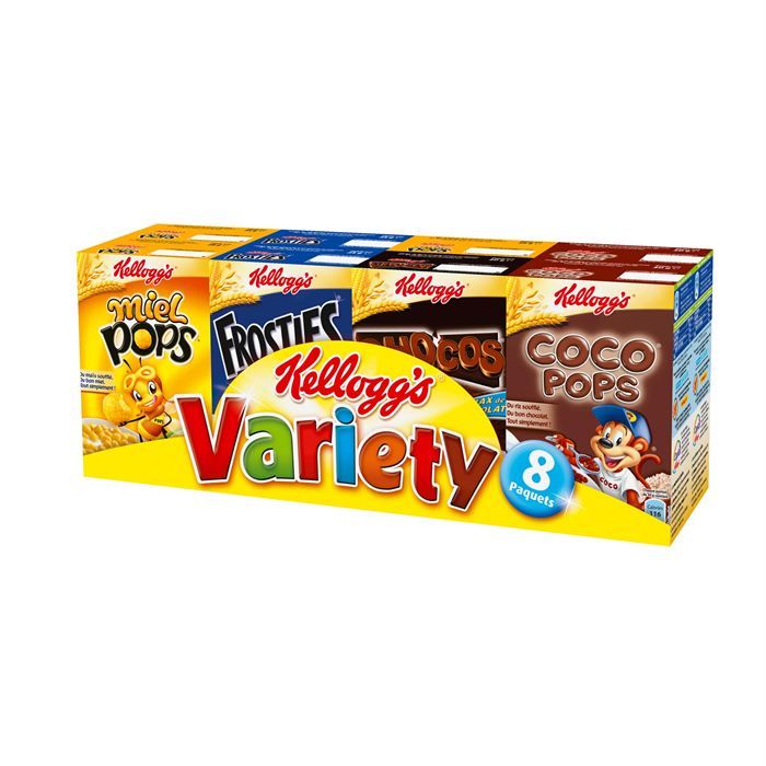 Assortiment paquets céréales 215 g Kellogg's