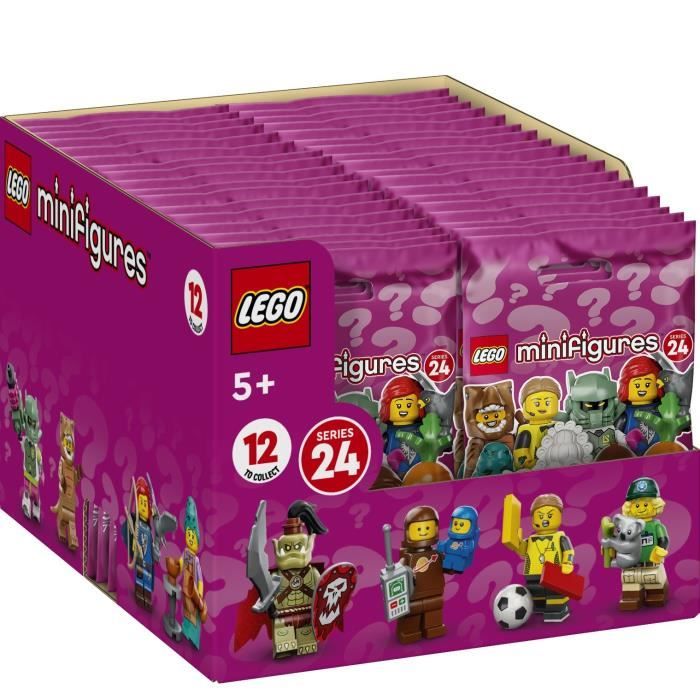 LEGO 71037 Minifigures Série 24, 36 Sachets de Minifigurines Mystère Edition 2023, Personnages