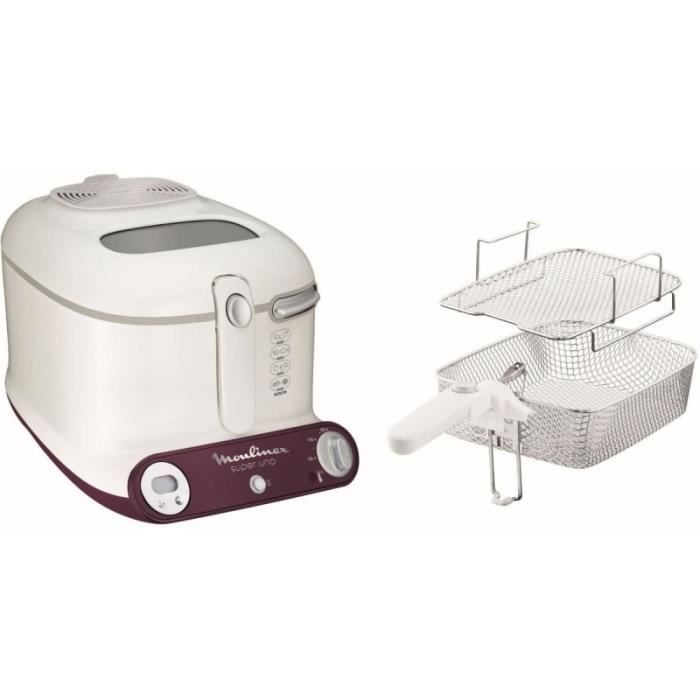 Moulinex Friteuse Super Uno AM303110 + accessoire snacking