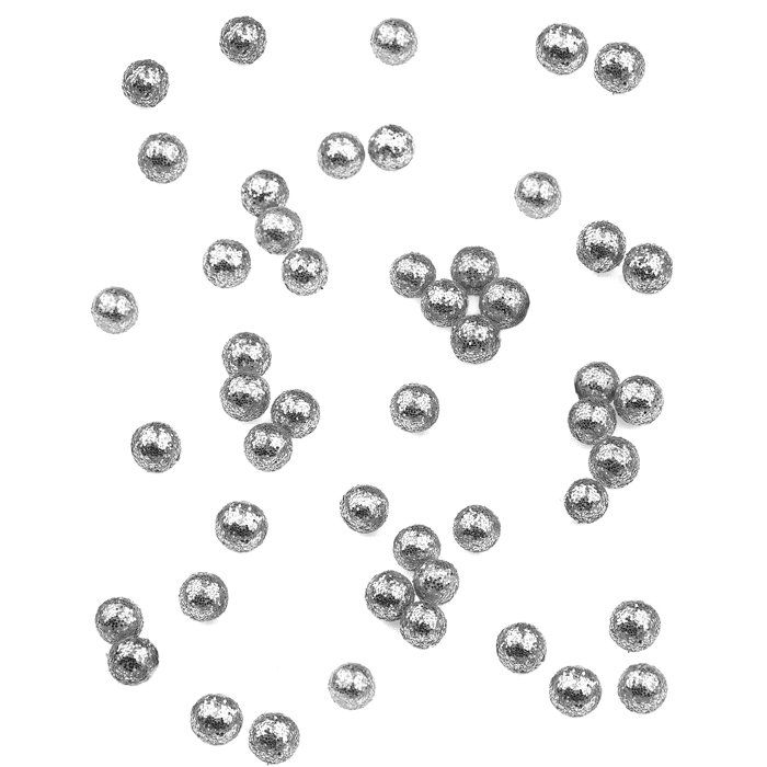 HOBI Boules Deco Paillettées 8 mm 10 g Argent
