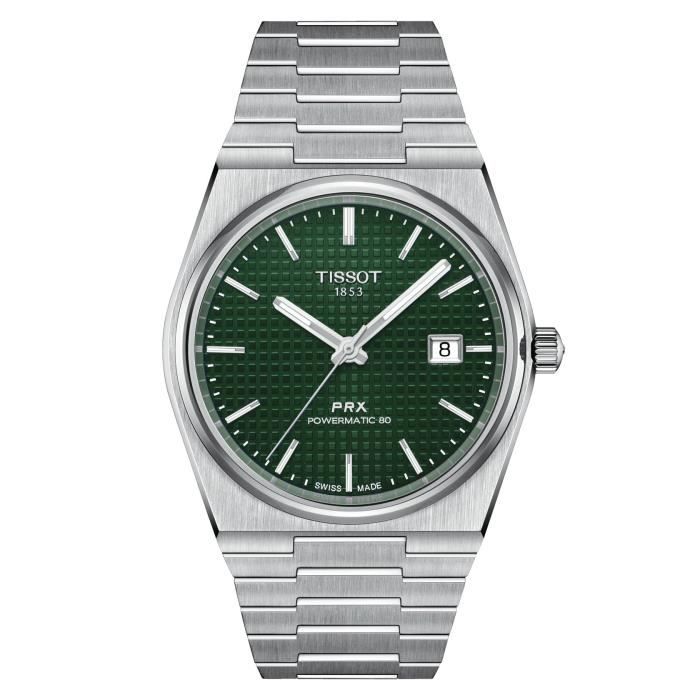 Tissot orologio PRX Powermatic 80 40mm verde automatico acciaio T137.407.11.091.00