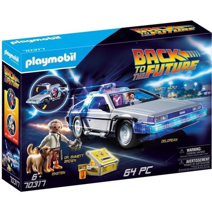 Playmobil 70317 Back to The Future Delorean - avec Les Personnages : Marty McFly et Doc Brown de l. Reconditionné en excellent état