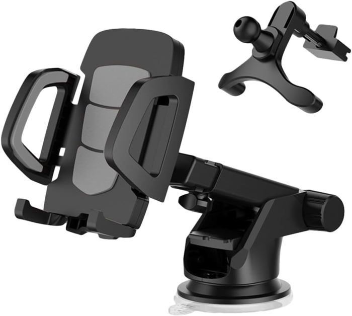 Support De Téléphone Portable En Forme De Pouce - Support Bureau/Lit Réglable Angle, Noir