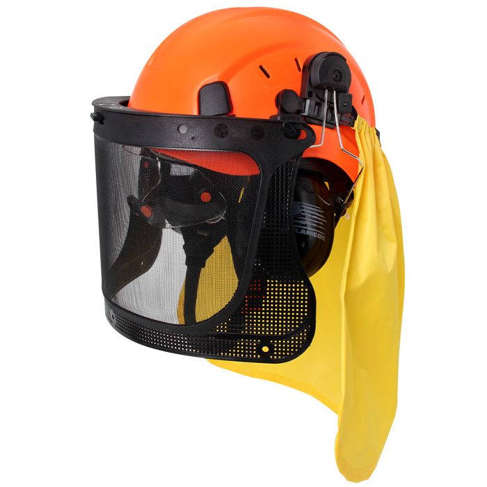 Casque De Protection Avec Visière En Maille Pour Débroussailleuse - Acier Inoxydable