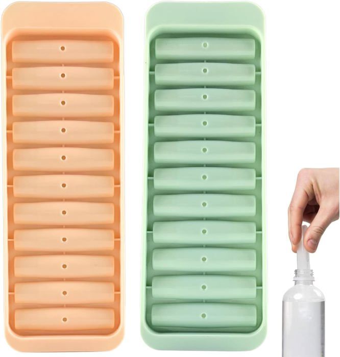 Nelbons - Lot de 3 bacs à glaçons de 60 ml chacun - Moules à glaçons en silicone faciles à démouler avec couvercle amovible - Parfait pour boissons fraîches, aliments, whisky Nelbons - Lot de 3 bacs à glaçons de 60 ml chacun - Moules à glaçons en silicone faciles à démouler avec couvercle amovible - Parfait pour boissons fraîches, aliments, whisky