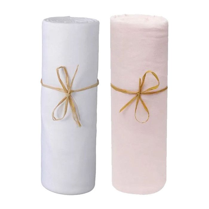 Lot de Draps housse lit bébé 60 x 120 cm 100% coton 57 fils