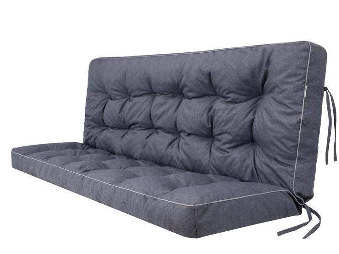 Bjird - Coussins pour Bancs de Jardin - Bleu marine 140 cm - Coussins Assise & Dossier Souples