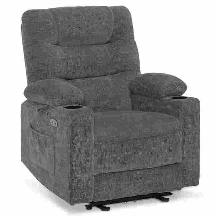 M MCombo Fauteuil de relaxation avec fonction inclinable fauteuil TV réglable électriquement fauteuil inclinable tissu